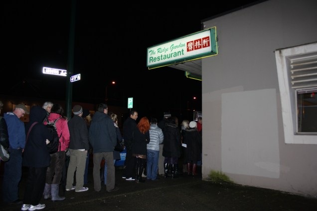 The line-up for The Ridge's very last show went past the whole block of the minimall.