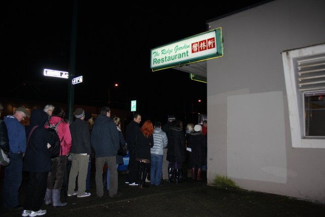 The line-up for The Ridge's very last show went past the whole block of the minimall.