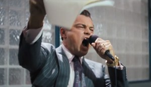 Leonardo DiCaprio plays Jordan Belfort, a Wall Street scammer with a drug-fueled lust for riches and a false sense of invincibility in The Wolf Of Wall Street.