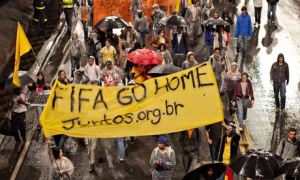 Brazilians continued their protesting around FIFA's World Cup over its huge expense.