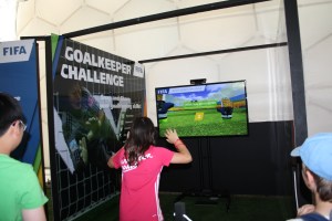 Goalkeeper Challenge allows the player to virtually block the ball with their hands.