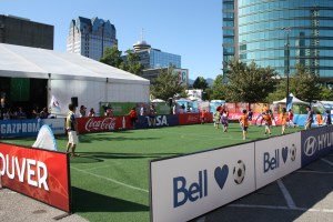 The mini-field is an ideal place for small children to simply play football or learn new skills.