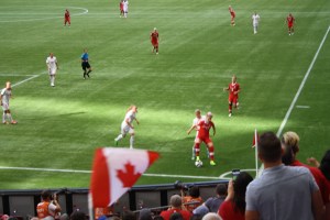 Canada (in red) hasn't been scoring an awful lot of goals but their defence has delivered each and every time.